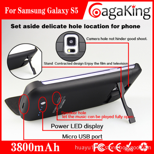 2014 New Produt 3800mAh Battery Case for Samsung Galaxy S5